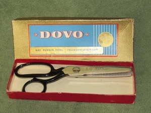 Vintage DOVO Pinking Shears Solingen Germany Sewing Scissors 58B ~ NEW IN BOX - Picture 1 of 11