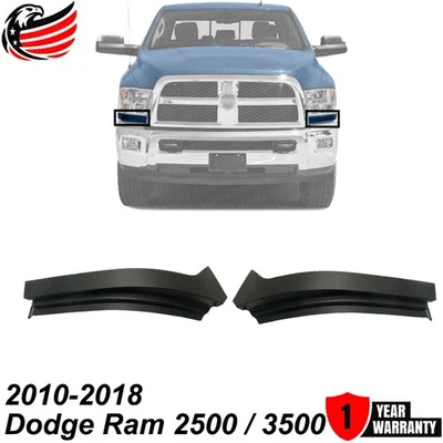 Front Bumper Headlight Fillers RH/LH For 2010-2018 Dodge Ram 2500 / 3500 Foto 1 de 4