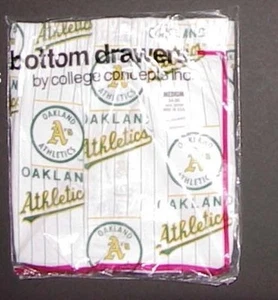 Vintage Oakland A's BOXER Briefs College Concepts BOTTOM DRAWER NWT MEDIUM Last2 - Picture 1 of 3