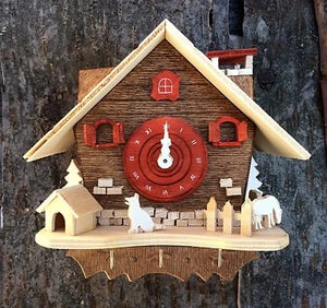 Porta presine in legno, appendichiavi da parete a forma casetta, arredo rustico - Foto 1 di 8