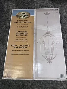 New Hampton Bay Sherwood 3-Light Steel Brushed Nickel Hanging Pendant Elegant - Picture 1 of 4
