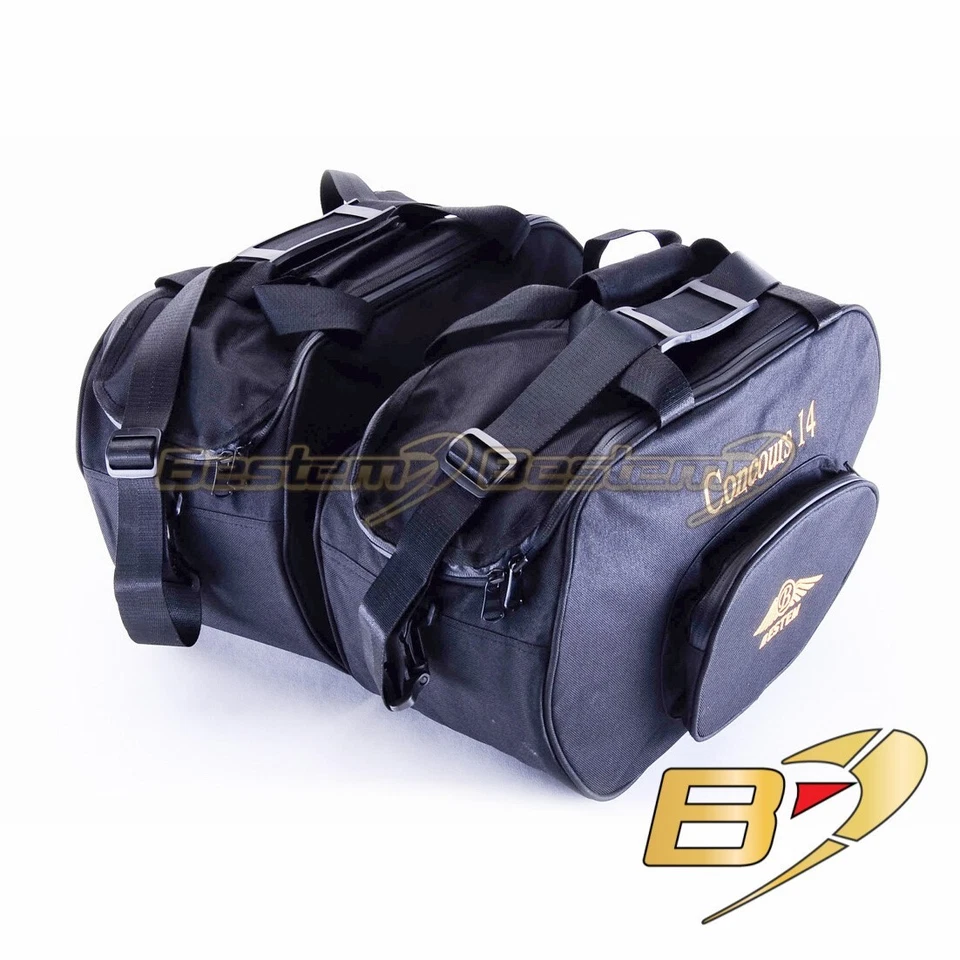 Kawasaki Concours 14 GTR1400 Alforja Estuche Lateral Forro Bolsas Regular Negro Foto 1 de 4