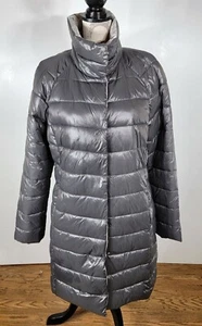 KENNETH COLE New York Grey Hoodless Puffer Down Coat, Women's Size M NWOT - Picture 1 of 7