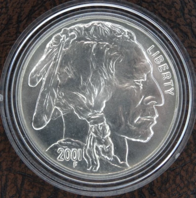 2001-D American Buffalo Silver Dollar US Mint $1 Coin Commemorative - Image 1 of 2