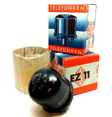 Retificador EZ11 Telefunken novo na caixa para amplificador de microfone V41a V41b V1145 - Imagem 1 de 4