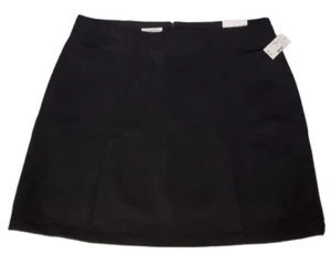 Maurices Damen Rock Größe 16 Schwarz Weich A-Linie Taschen Reißverschluss hinten Neu! - Bild 1 von 3