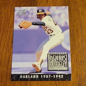 1993 FLEER ULTRA DENNIS ECKERSLEY CAREER HIGHLIGHTS #10 BASEBALL CARD - Picture 1 of 2