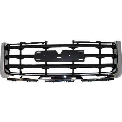 Front Chrome Black Grille For 2007-2013 GMC Sierra 1500 GM1200573 22761792 - Imagem 1 de 4