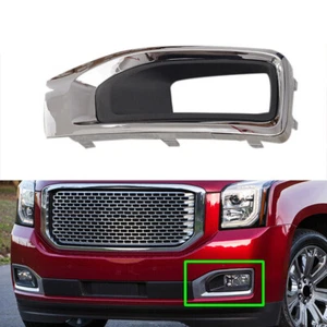 Cubierta de luz antiniebla del lado izquierdo del conductor bisel cromado para GMC Yukon XL 2015-2020 - Imagen 1 de 7