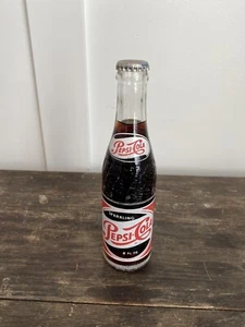 Vintage Sealed Pepsi Cola Sparkling 8 Oz Full Bottle San Francisco CA Duraglas - Picture 1 of 10