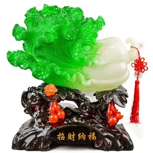 Jadeit Kohl Ornament Premium Feng Shui Dekoration für Wohlstand KOKOPRIME - Bild 1 von 8