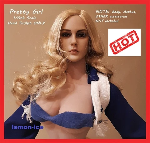 ❤️HOLY HOT❤️ 1/6 Scale Blonde Female HEAD SCULPT TBLeague Phicen Hot Toys Figure Cover