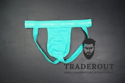 Calvin Klein CK men aqua green cotton jock strap jockstrap underwear S M L XL - Image 1 of 4