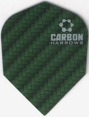 HARROWS Green CARBON Dart Flights: 3 per set