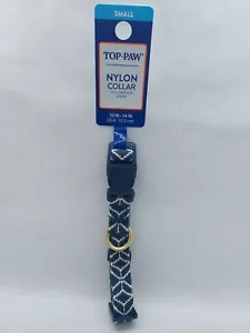 Top Paw dog collar small woven blue 10in-14in - Picture 1 of 4