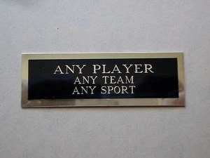 Custom Engraved Nameplate For An Autographed Baseball Card Plaque 1" X 3" - Picture 1 of 12