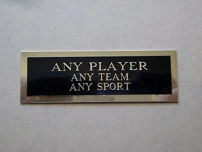 BOBBY'S HANG-UPS Custom Engraved Nameplate For An Autographed Baseball Card Plaque 1" X 3"