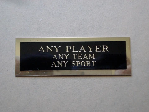 Custom Engraved Name Plate For An Autographed Baseball Card Plaque 1" X 3" Cover