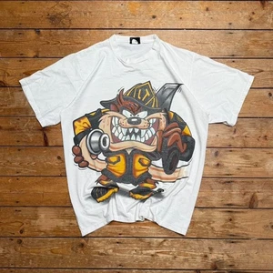 Vintage 1994 Changes Looney Tunes Taz Firefighter Single Stitch T-Shirt Large - Picture 1 of 8
