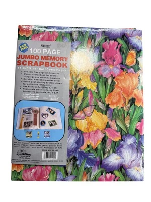 复古先锋超大记忆剪贴簿 100 页 SJ-100 花卉虹膜无酸 — 第 1/4 张图片