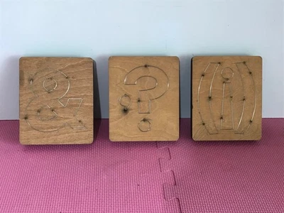 Ellison ACCU-CUT 4” punctuation dies ! ( ) ? & Cutting Dies Block Font - Image 1 of 3