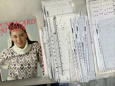 Brother punchcard Pattern Book Vol 4 With User Punched Cards For Lace From Book - Image 1 of 4