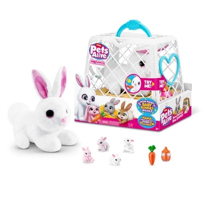 Pets Alive Mama Bunny Surprise di ZURU, giocattolo a sorpresa coniglio peluche r