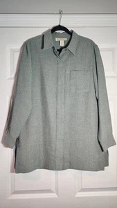 Norton Mcnaughton Gray Button Up Shirt Jacket L - Picture 1 of 6