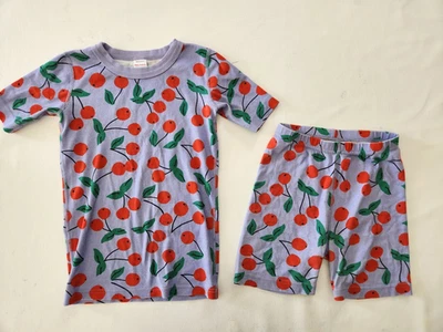 Hanna Andersson Organic Cotton Short Pajama Set Cherries Size Girls 10 140 - Image 1 of 4