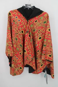 RainCaper Reversible Rain Poncho Women One Size Fits All Klimt Hooded NEW NWT - Picture 1 of 8