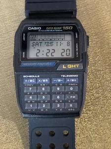 Casio 1477 Digital 35mm Watch w Calculator Black. New Battery. Running - Picture 1 of 13