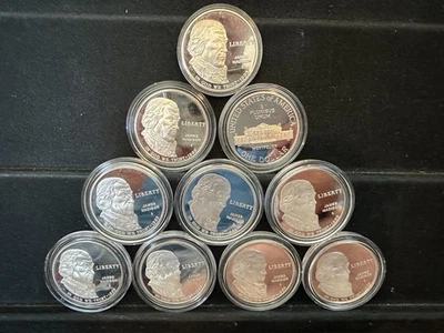 10 Coin 1993-S Proof JAMES MADISON Silver Dollar LOT OF TEN in capsules PF - Image 1 of 2