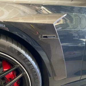 Real Carbon Side Air Vent Fender Trims for Mercedes Benz W222 S63 S65 2014-2020 - Picture 1 of 12