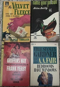 4 VINTAGE DELL & PB PAPERBACKS THRILLER CRIME LUST PASSION FLEMING FAIR MAPBACKS - Picture 1 of 2