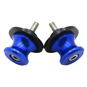 6mm - Universal CNC Swingarm Stand Spools Slider for Yamaha Aprilia Triumph Blue - Imagen 1 de 6