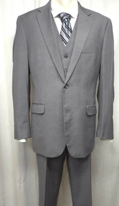 PRONTO UOMO Gray 3 piece Suit 44L - Picture 1 of 13