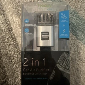 New! Car Air Purifier Ionizer - 12V Plug-in Ionic Anti-Microbial Car Deodorizer - Picture 1 of 5
