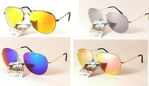LUNETTES DE SOLEIL AVIATEUR PETITE TAILLE ADULTE VERRES MIROIR MIXTE 015099zv - Imagen 1 de 11