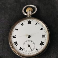Interesting Vintage 10 Jewels Swiss Lever Pocket Watch, Working / Repair