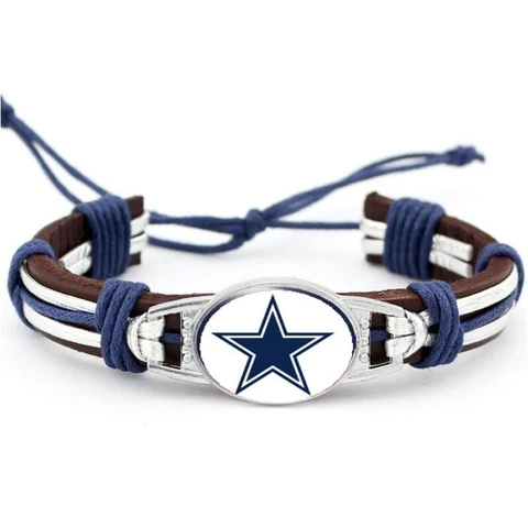 New York Giants Bracelets NFL Football Teams Braided Leather Lifesaving Bracelet Cover