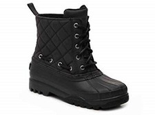 black sperry duck boots womens