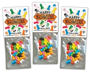 3 Pack - Halloween Weenie ADULT Dick Candy NOVELTY Penis Party Favor Willy FUNNY - Picture 1 of 3