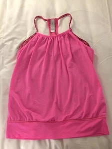 Ivivva Lululemon Two Layer Tank Top Athletic Girls Kids Pink Sz 14 - Picture 1 of 3