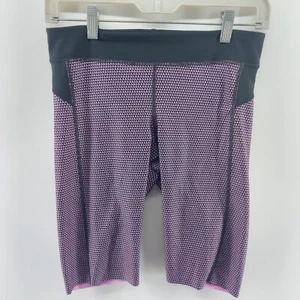 under armour girls shorts sz medium active sport purple training stretch cut off - Picture 1 of 8