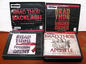 Lot of 4 Brad Thor Audio Books: Apostle, Hidden Order, Foreign Agent, Backlash - Picture 1 of 1