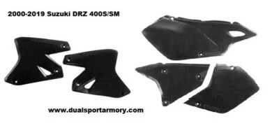Acerbis-Cucharas de radiador y paneles laterales, negro-2000-2023 DRZ400S-Dual Sport Foto 1 de 3