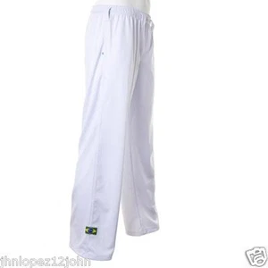 White Brazil Capoeira Kids Children Abada Sport Activity Trousers Pants 3-14 yrs - Picture 1 of 4