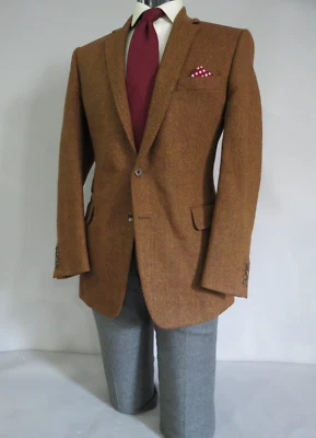 Paul Stuart Woven in Italy two button ticket pocket heavy tweed sport coat 42 R - Image 1 of 4