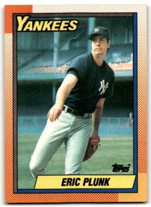 1990 Topps #9 Eric Plunk NM Near Mint Yankees ID:43441