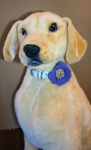 Pet Jewelry Floral Rhinestone Dog Cat Large Decorative Collar Charm Brooch #D1 - Picture 1 of 3